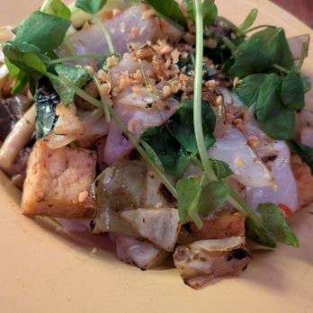 Talat Market - Phat Pak. $14. Veggie stir-fry, cabbage, oyster mushroom. Tofu. - Thai Near Me - Atlanta, Georgia Talat Market - Phat Pak. $14. Veggie stir-fry, cabbage, oyster mushroom. Tofu. - Thai Near Me - Atlanta, Georgia