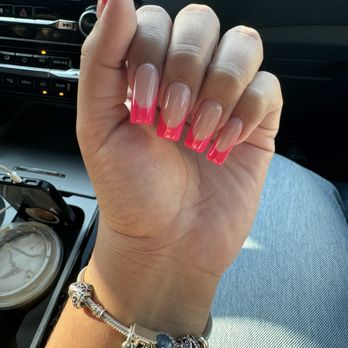 Esta Nail Spa - pink deep french tip done by Toby - Nail Salons Near Me - Menifee, California Esta Nail Spa - pink deep french tip done by Toby - Nail Salons Near Me - Menifee, California