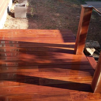 Terra Firma Decking & Flooring - Ipe deck with bench seat, freshly washed, not yet stained - Flooring Near Me - Lockhart, Texas Terra Firma Decking & Flooring - Ipe deck with bench seat, freshly washed, not yet stained - Flooring Near Me - Lockhart, Texas
