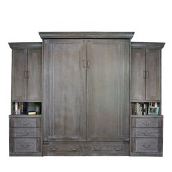 Irvine Murphy Beds - Queen "Empire" Murphy Bed in Charcoal Wash finish