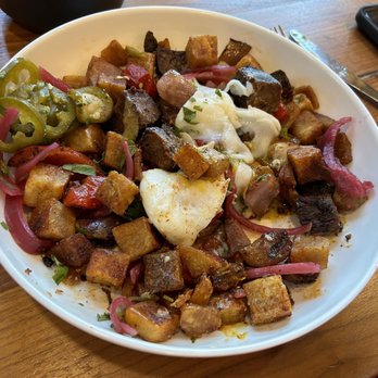 Wood Ash Rye - Brisket hash. - New American Near Me - St. George, Utah Wood Ash Rye - Brisket hash. - New American Near Me - St. George, Utah