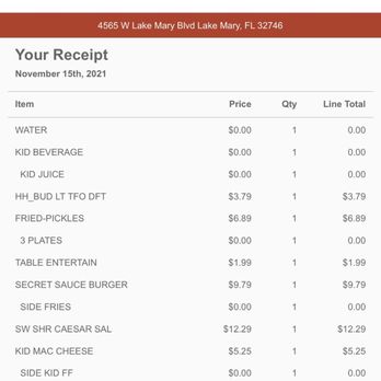 Chili's - Watch out for the 2 dollar junk fee if you have little ones. (Very unethical) - Tex-Mex Near Me - Lake Mary, Florida Chili's - Watch out for the 2 dollar junk fee if you have little ones. (Very unethical) - Tex-Mex Near Me - Lake Mary, Florida