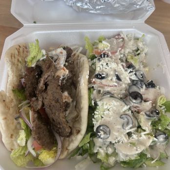 Zeus The Greek - Gyro w/ Salad 12.99 - Greek Near Me - Midwest City, Oklahoma Zeus The Greek - Gyro w/ Salad 12.99 - Greek Near Me - Midwest City, Oklahoma