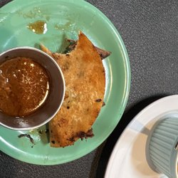 Main Street Bistro - Burria taco with dipping sauce
