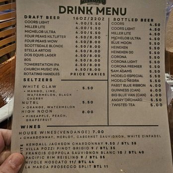 Dillon's KC BBQ Arrowhead - Drink menu - Barbeque Near Me - Glendale, Arizona