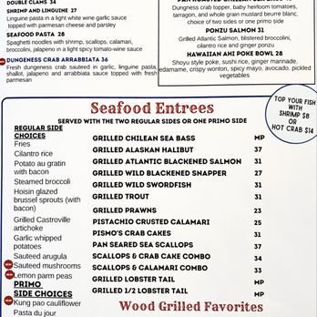 Pismo's Coastal Grill - Menu - Seafood Near Me - Fresno, California Pismo's Coastal Grill - Menu - Seafood Near Me - Fresno, California