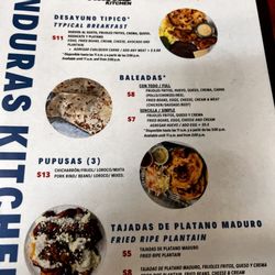 The Honduras Kitchen - Pupusas are listed as $13 but cashier insisted it was $14 due to tax.