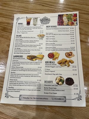 Menu photo 6 Giddings Brewhaus Giddings, TX