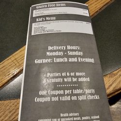 Kaiser's Pizza & Pub - Take out menu
