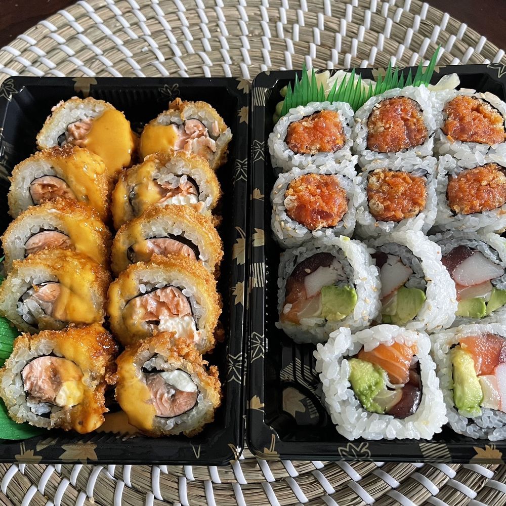 Osaka Sushi - Lunch special, 3 different rolls for $13.50! I brought back for my dad. He was so full! - Sushi Bars Near Me - Lexington, Kentucky