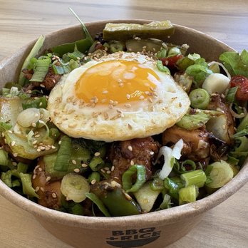 BBQ+RICE - Buena Park - Black Pepper Chicken with an egg ($11 + $2 for the egg) - Korean Near Me - Buena Park, California BBQ+RICE - Buena Park - Black Pepper Chicken with an egg ($11 + $2 for the egg) - Korean Near Me - Buena Park, California