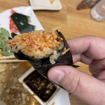 Happy Sushi - Half of my handroll! - Sushi Bars Near Me - Springfield, Illinois