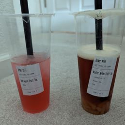 Red Guava Fruit Tea and Winter Melon Fruit Tea