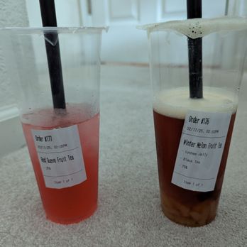 Urban Fuse - Red Guava Fruit Tea and Winter Melon Fruit Tea - Coffee & Tea Near Me - Roseville, California