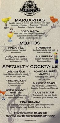 Menu photo 4 Duets El Paso, TX