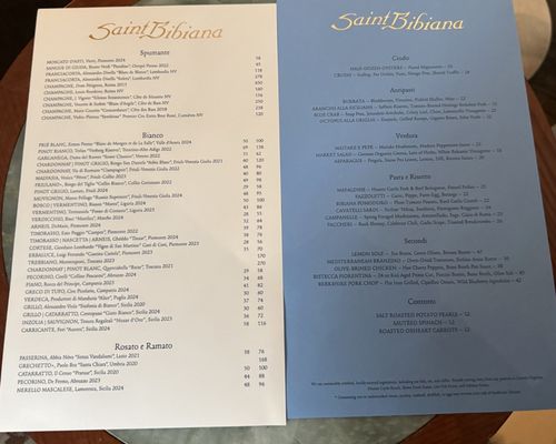 Menu photo 2 Saint Bibiana Savannah, GA