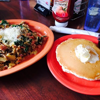 Kitchen Table Cafe - Evergreen Place - Joe's scramble with side of pancakes - Breakfast & Brunch Near Me - Vancouver, Washington