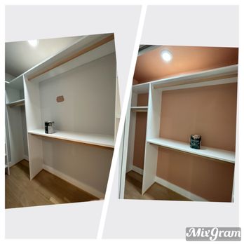 Edwin Pintura - it was this color and we painted it pink it is a closet - Painters Near Me Edwin Pintura - it was this color and we painted it pink it is a closet - Painters Near Me