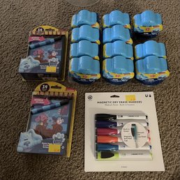 Blue's Clues Mystery Blind Packs ($3.99) Handy Dandy Notebook ($5) and Dry Eraser Markers ($4.25)