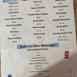 The Prop - Menu - back