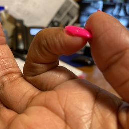 Nail left not repaired and painted over