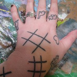 Healed hand tattoos. Kyle always kills it