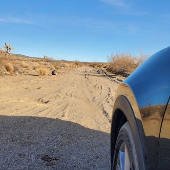 Mojave Lava Tubes - On the wrong road-parts of sand is deep and further down are large rocks/boulders - Hiking Near Me - Baker, California