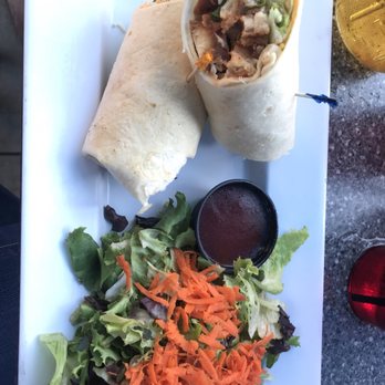 Bo-James - Buffalo Chicken Wrap with a side salad. - American Near Me - Iowa City, Iowa