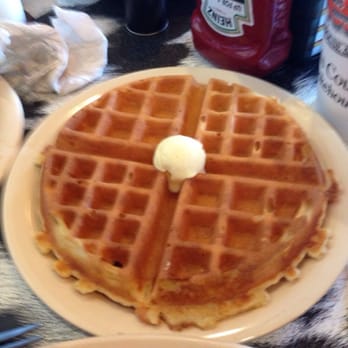 Harris County Smokehouse - 7.00   Waffle with cold syrup.  Waste of money.  More like a 3.50 waffle. - Barbeque Near Me - Tomball, Texas