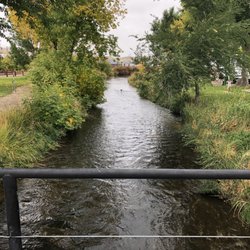 Southside Rv Park - Stream in the middle of the rv park.