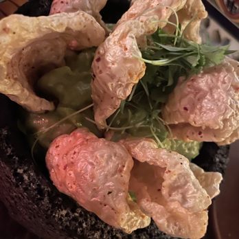 Quixote - The crispy chicharron with guac - Mexican Near Me - San Diego, California