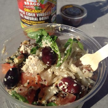 Mrs. Woolly's General Store - Salad with nut ricotta, olives, sauerkraut and sesame seeds. - Fruits & Veggies Near Me - Glenorchy, OTA