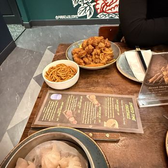 The Sparrow - Steamed Shrimp Dumpling 6 Pieces 虾饺 Crispy Chicken with Sauce 香酥鸡蘸酱 - Chinese Near Me - Atlanta, Georgia The Sparrow - Steamed Shrimp Dumpling 6 Pieces 虾饺 Crispy Chicken with Sauce 香酥鸡蘸酱 - Chinese Near Me - Atlanta, Georgia