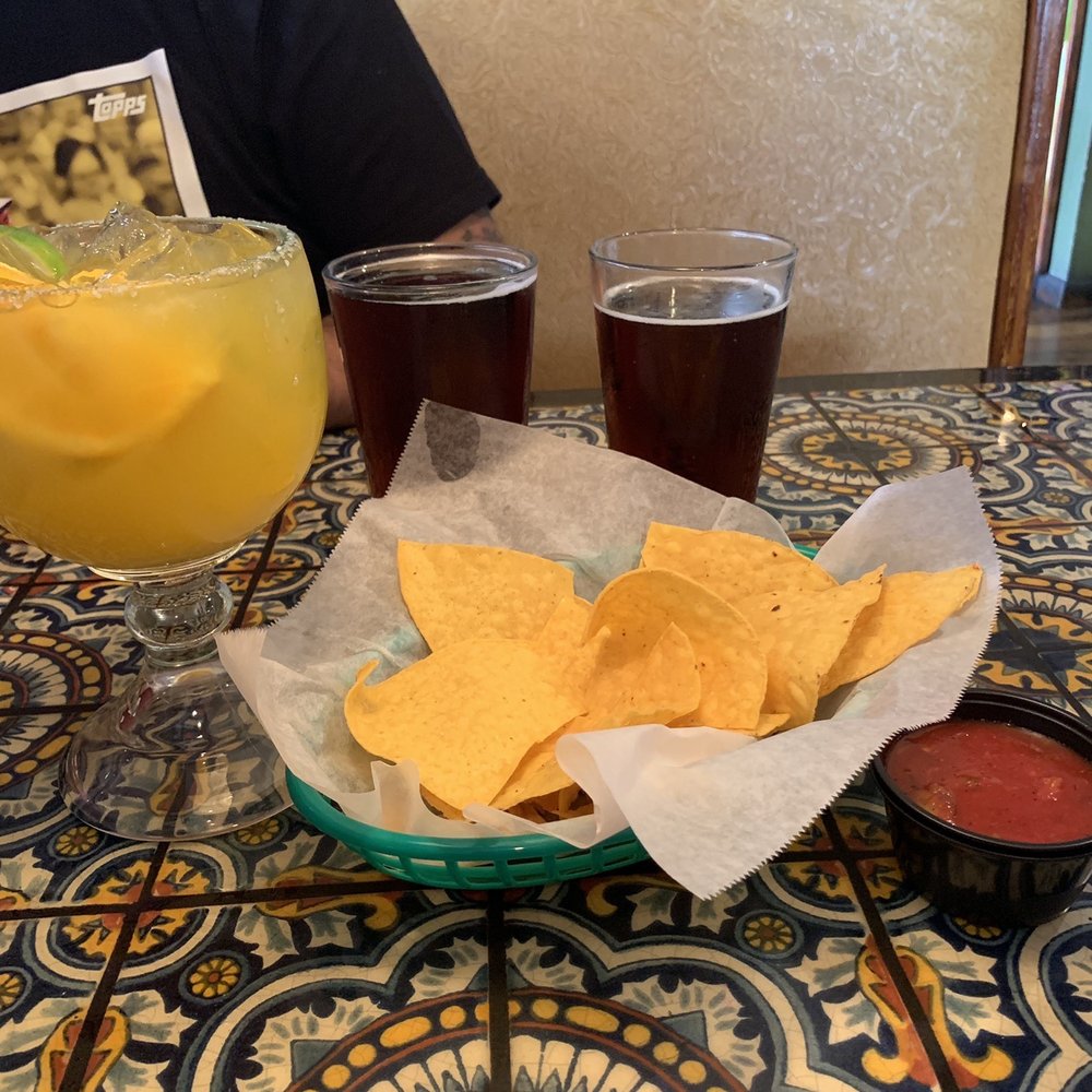 Fiesta Azteca - Chis, salsa, beer, and mango margarita - Mexican Near Me - Melbourne, Florida