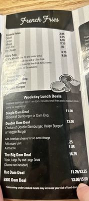 Menu photo 1 Damburger Redding, CA