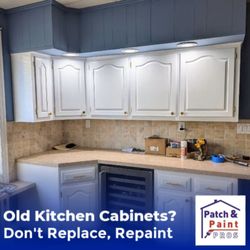 Patch and Paint Pros - Kitchen Cabinet Painting - Before and After