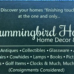 Hummingbird House Home Decor & More - Business card