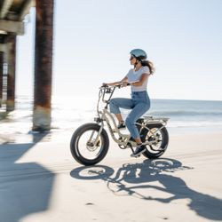 Grey Carts and eBikes - The Murf Higgs step through Electric bike is the perfect bike for all!  Easy and fun to ride with 20" fat tires and a 52V battery!