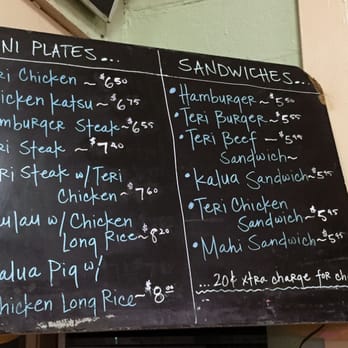 North Shore Grinds - Mini plates and sandwiches menu. - Hawaiian Near Me - Honolulu, Hawaii