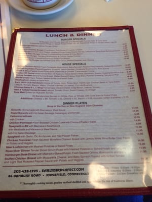 Menu photo 2 Early Bird Cafe Ridgefield, CT Menu photo 2 Early Bird Cafe Ridgefield, CT