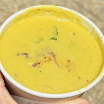 Pretty Good Advice - Chilled Corn Soup (vegan bc cotija cheese was omitted) - Sandwiches Near Me - Soquel, California Pretty Good Advice - Chilled Corn Soup (vegan bc cotija cheese was omitted) - Sandwiches Near Me - Soquel, California