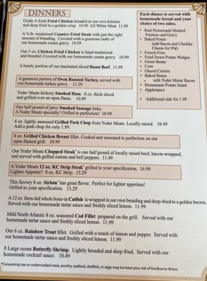 Menu photo 8 Carriage Crossing Restaurant and Bakery Yoder, KS