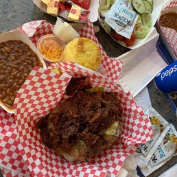 Baked potato w/ brisket.