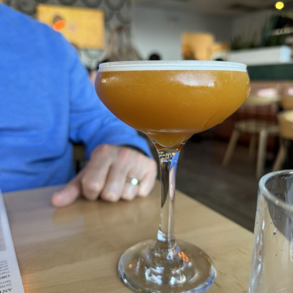 Paloma - Golden Apricot $14 - complex and delicious - Cocktail Bars Near Me - Mooresville, North Carolina
