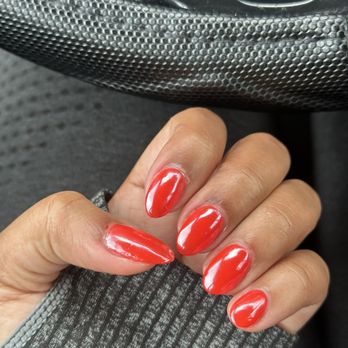 Milano Nail Spa Galleria - Builder gel on natural nail with chrome finish - Nail Salons Near Me - Houston, Texas