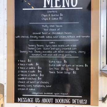 Blue Donkey Cafe - The menu - Food Trucks Near Me