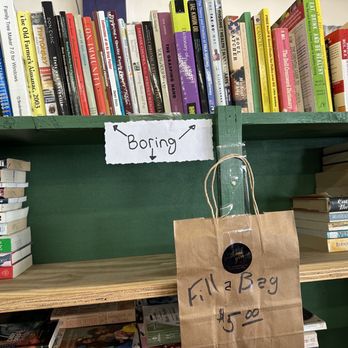 Muddy Water Bookstore - Book section called "boring". Fill a bag 5$ doesnt get more cute than this. Thank you for the great visit. - Bookstores Near Me - Navasota, Texas Muddy Water Bookstore - Book section called "boring". Fill a bag 5$ doesnt get more cute than this. Thank you for the great visit. - Bookstores Near Me - Navasota, Texas