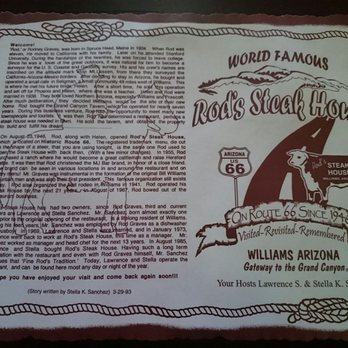 Rod's Steak House - Steakhouses Near Me - Williams, Arizona