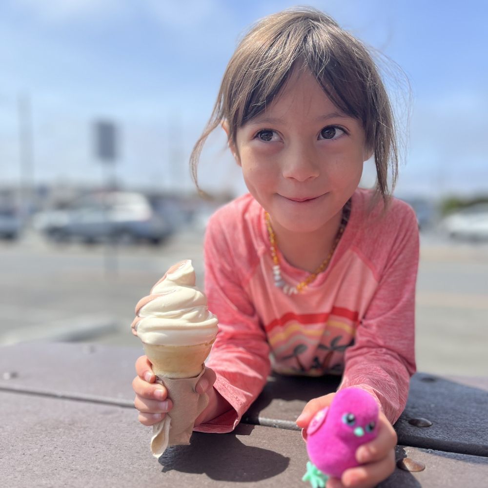 Kids swirl ice cream Cone