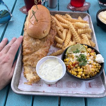 Tiki Docks Riverview - The whole cod fish is in this sandwich. - Salad Near Me - Riverview, Florida